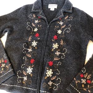 Pendleton wool women’s zippered cardigan, Petite P